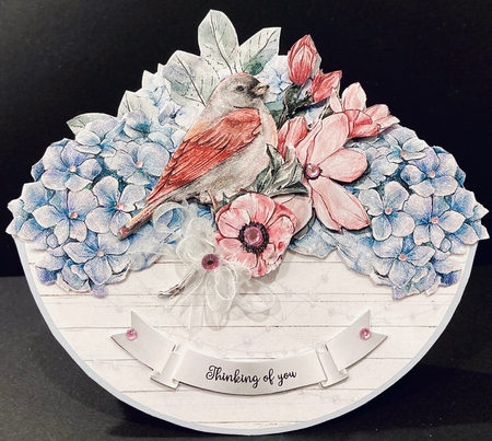 LITTLE PINK BIRD ROCKER CARD by Jan Salisbury