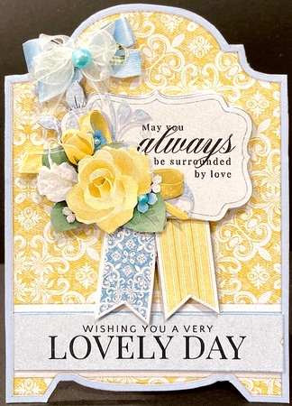 Shaped Card Topper Lovely Day by Jan Salisbury