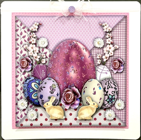 Easter Envelope Card - Pink by Jan Salisbury