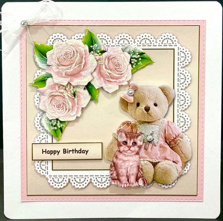 Cute Teddie Birthday Girl Mini Kit by Jan Salisbury