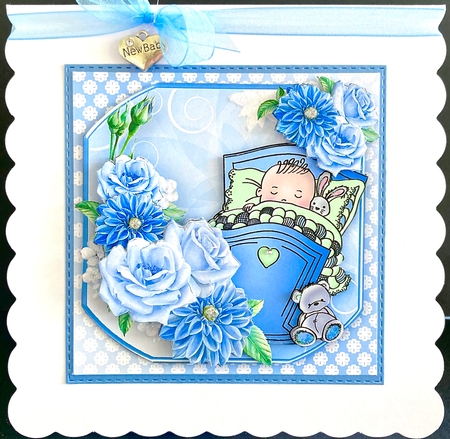 Sleepy Baby Boy - Decoupage Card Mini Kit by Jan Salisbury