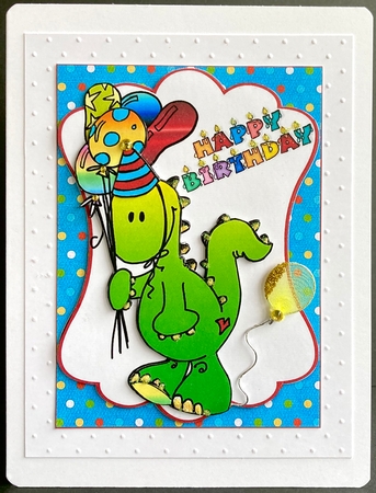 Dino the dinosaur birthday wishes  by Jan Salisbury