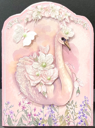 SWAN A5 Shaped Card Kit-4 by Jan Salisbury