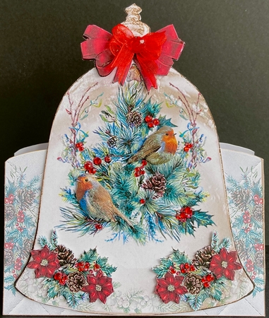 Watercolour Christmas Bell 03 - Shaped Mini Page Kit  by Jan Salisbury