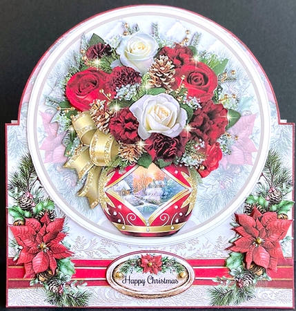 Floral Christmas Vase Shaped Mini Page Kit by Jan Salisbury