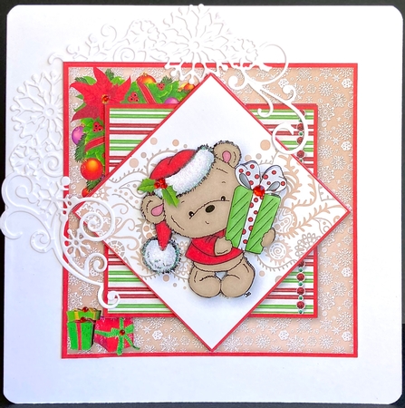 Gift from Teddy - Diamond Pyramid Card Mini Kit by Jan Salisbury