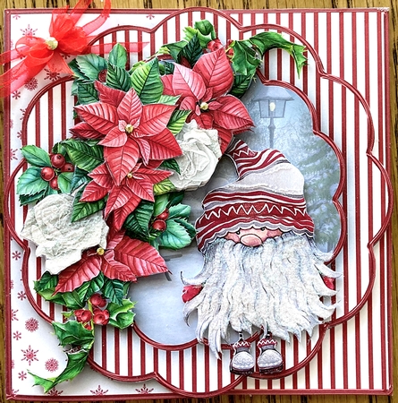 Christmas Gnome - Petal Card Mini Kit by Jan Salisbury