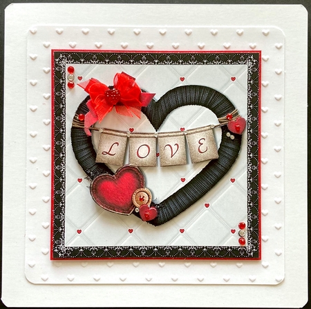 Valentine Love Banner and Heart Mini Kit  by Jan Salisbury