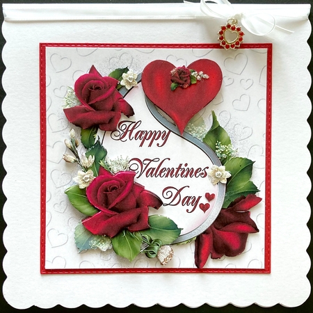 8x8 Hearts and roses Valentine by Jan Salisbury