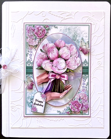 Pink Peony Bouquet Mini Page Kit  by Jan Salisbury