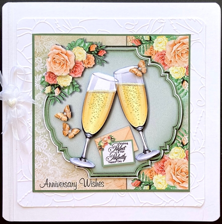 Wedding Anniversary in Peach and Green by Jan Salisbury