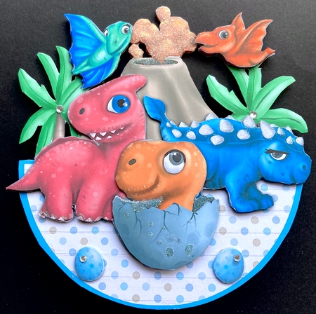 DINOS ROCKER CARD 3 by Jan Salisbury