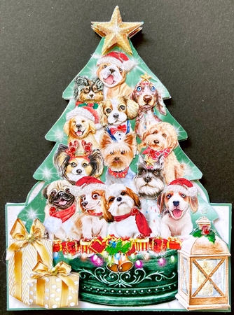 A Pawfect Christmas Tree 03 Shaped Mini Page Kit  by Jan Salisbury