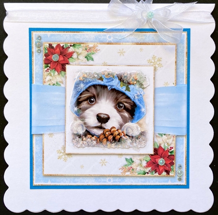  Christmas Puppy 7x7 inch No.1 by Jan Salisbury