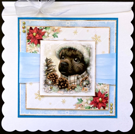  Christmas Puppy 7x7 inch No.2 by Jan Salisbury