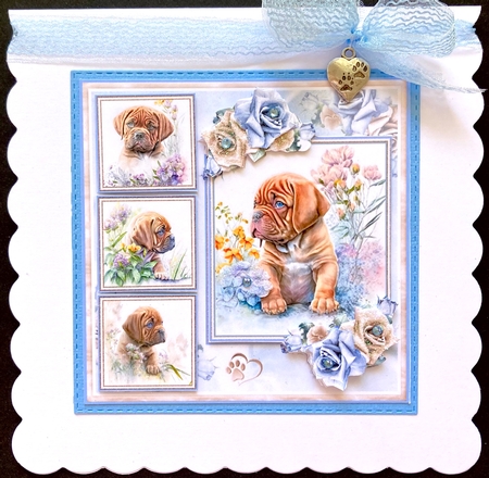 Mastiff Puppy Collage Mini Page Kit by Jan Salisbury