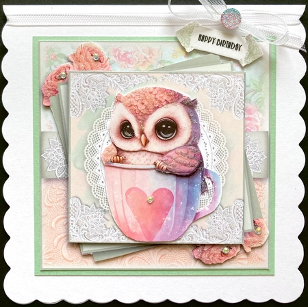 Owl In a mug by Jan Salisbury