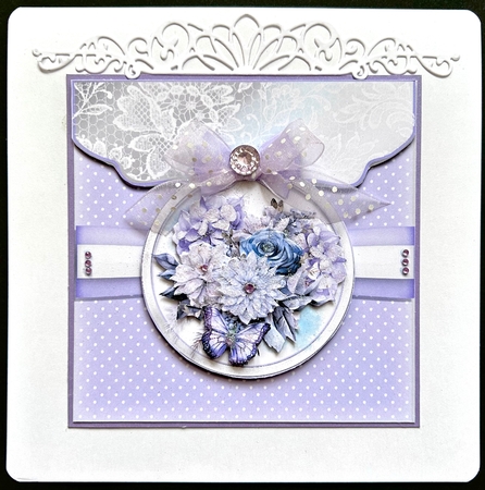 Lilac flowers and lace  by Jan Salisbury