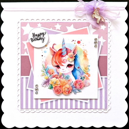 Magical Unicorn Card & Toppers Set by Jan Salisbury