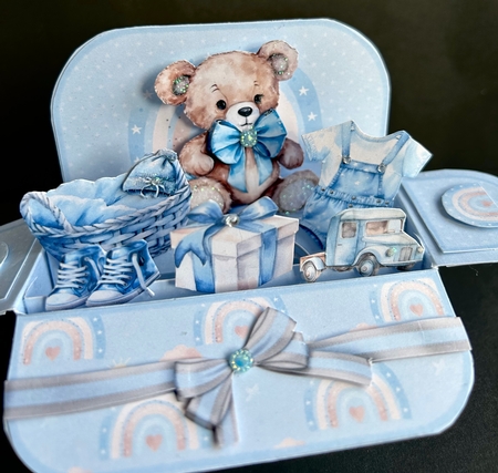 Baby Boy Boho Rectangle Pop-Up Box Mini Kit  by Jan Salisbury