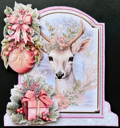 Rosey Christmas 18 XL Shaped Card Kit by Jan Salisbury