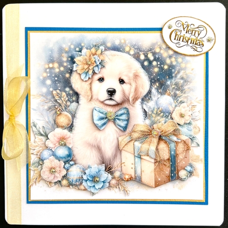 Christmas Golden Retriever Pup by Jan Salisbury