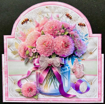 Pompom Dahlia Tent Card Kit by Jan Salisbury