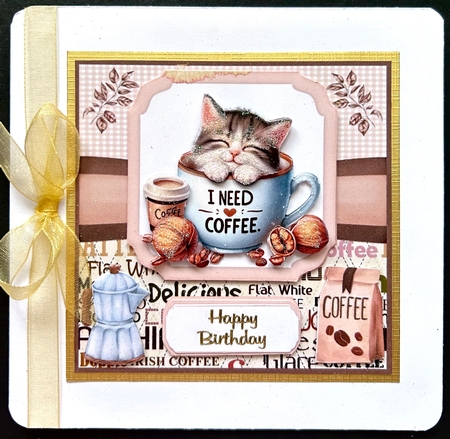 Kitten i need coffee card front 2 by Jan Salisbury