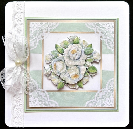 White Roses Bouquet Mini Kit by Jan Salisbury