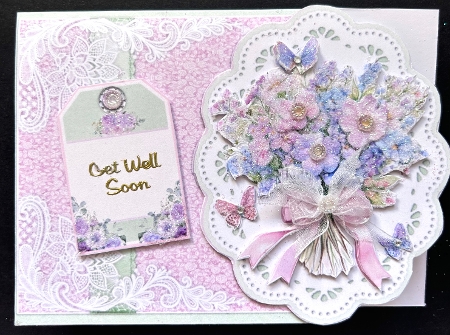 Indigo Summer Floral Bouquet 2 by Jan Salisbury