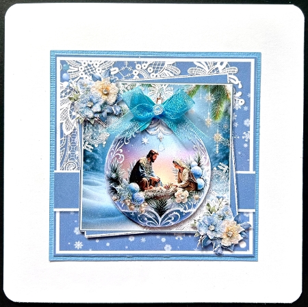 A Child Is Born Nativity Bauble by Jan Salisbury