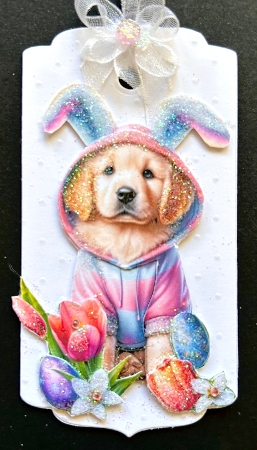 Easter Puppy - Decoupage by Jan Salisbury