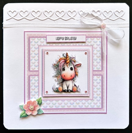 Rainbow Unicorns - 6x6 and 5x7 Version by Jan Salisbury