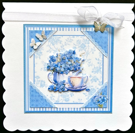 Blue Flowers - Corner Card Mini Kit by Jan Salisbury