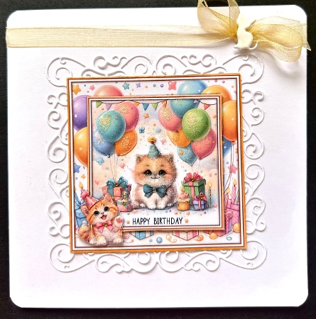 Birthday Cat - Mini Kit 6x6 by Jan Salisbury