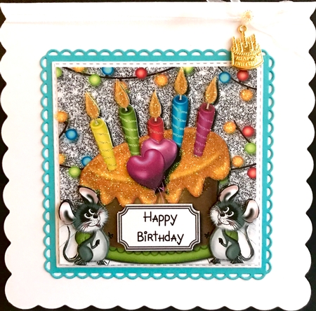 Colourful birthday cake by Jan Salisbury