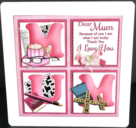 8x8 I love you mum puzzler mini kit by Jan Salisbury