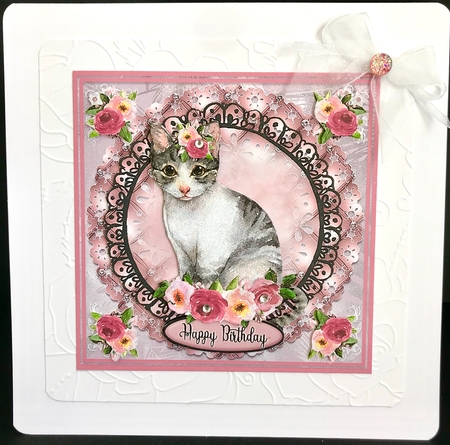 Roses and Cats Card Topper Series - Proud I Am  by Jan Salisbury