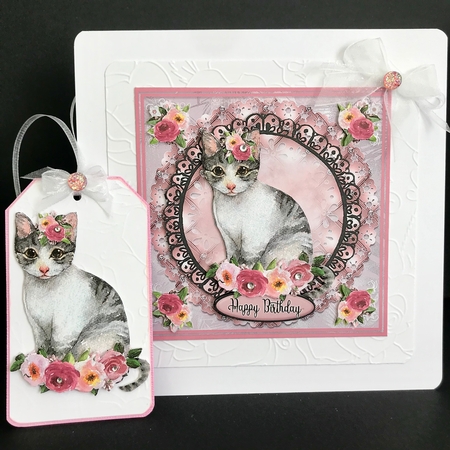 Roses and Cats Card Topper Series - Proud I Am  by Jan Salisbury
