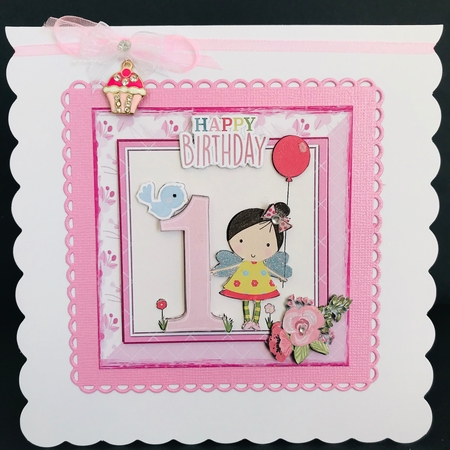Fairy birthday card - age 1 by Jan Salisbury