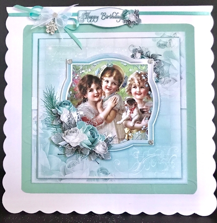 Best Friends Victorian Girls Flower Frame Mini Kit by Jan Salisbury