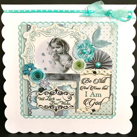 Be Still and Know  7x7 Card Front & Insert Mini Kit by Jan Salisbury