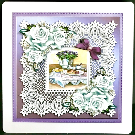 Wonderful White Roses Mini Kit by Jan Salisbury