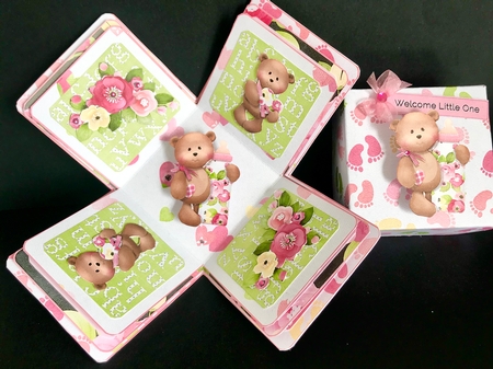 Girl Milestones Exploding Box Kit by Jan Salisbury