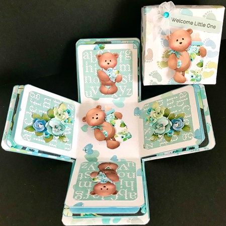 Boy Milestones Exploding Box Kit by Jan Salisbury