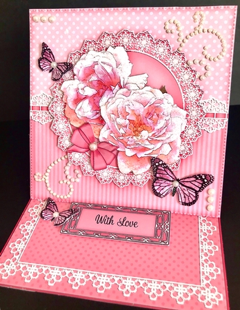 3D Easel Card Mini Kit - A Touch of Elegance - Flowers, Lace, Butterflies & Pearls by Jan Salisbury