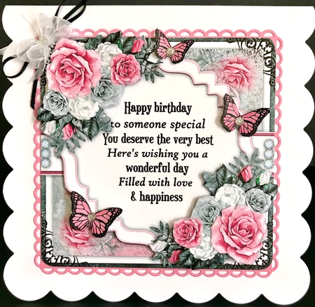 Birthday Floral3 Mini Card Kit by Jan Salisbury