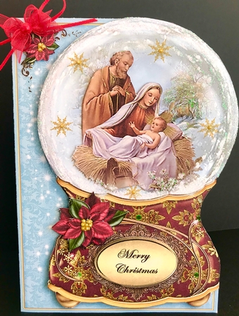 Christmas Globe Shaped Card Kit-1 by Jan Salisbury