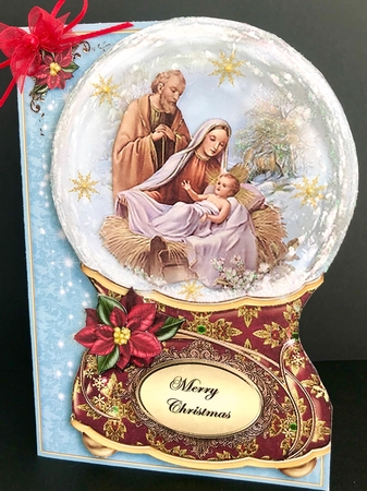 Christmas Globe Shaped Card Kit-1 by Jan Salisbury