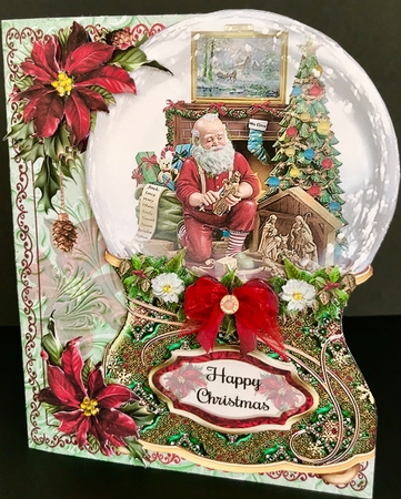 Snowglobe Santa Christmas Scene Shaped Mini Page Kit by Jan Salisbury
